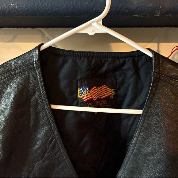 Vintage Easy Riders leather and wool Aztec vest size M - Picture 3 of 6